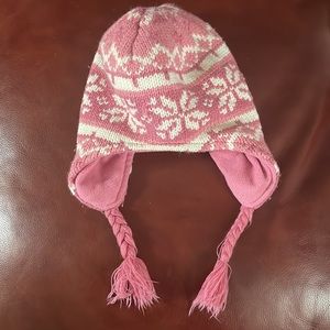 L.L. Bean Kids Pink & White Knit Hat-Size L